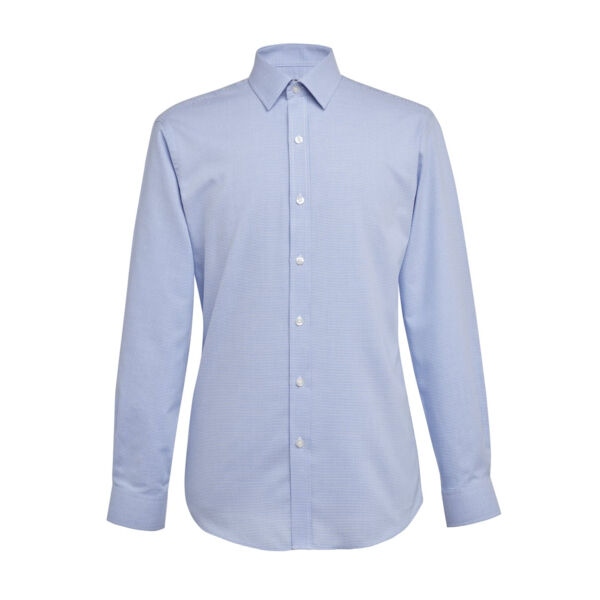 Gents Long Sleeve Houndstooth Shirt Thumbnail