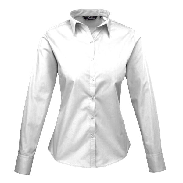Ladies Long Sleeve Poplin Blouse Thumbnail
